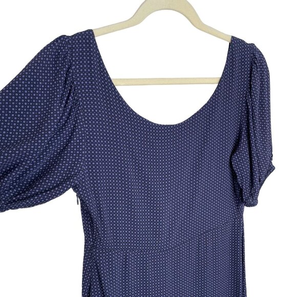 Urban Outfitters Navy Ditsy Floral Scoop Neck Dress, M - Picture 3 of 8